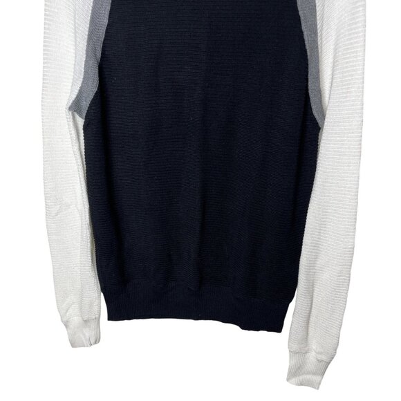 H One Colorblock Knit Sweater Black White Gray Women’s Size Small - Picture 3 of 11